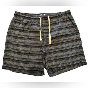 Old Navy Black and Gray Striped Men's Swim Shorts